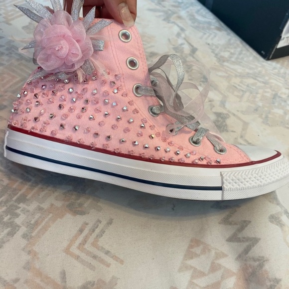 Pink Sparkly Converse - Picture 6 of 6